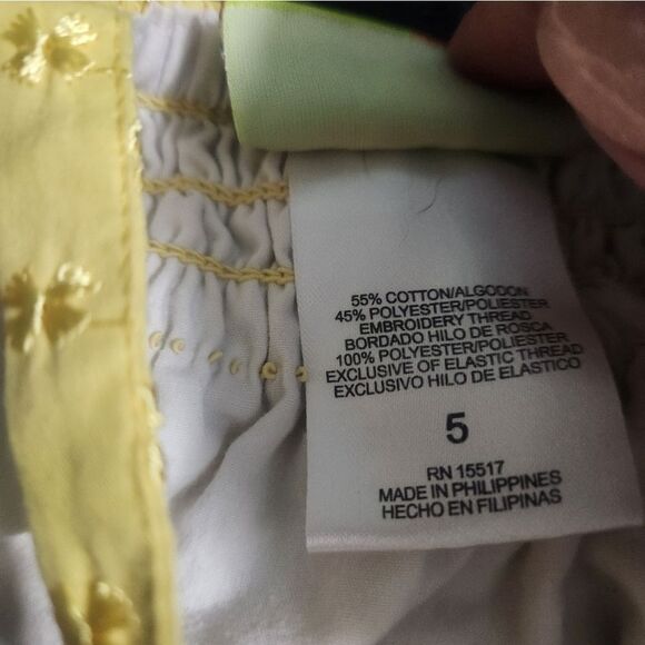 Girl's 5 Years Yellow Blue Lot od 3 Pieces  2 Dresses & Overall - Picture 9 of 16